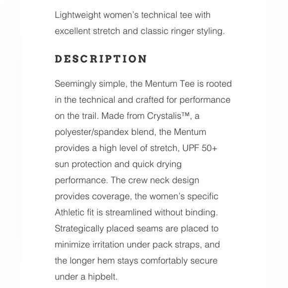 NWOT ARC'TERYX MENTUM T-SHIRT - Picture 4 of 7